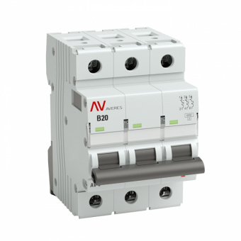 Выключатель автоматический AV-6 3P 20A (B) 6kA  EKF AVERES