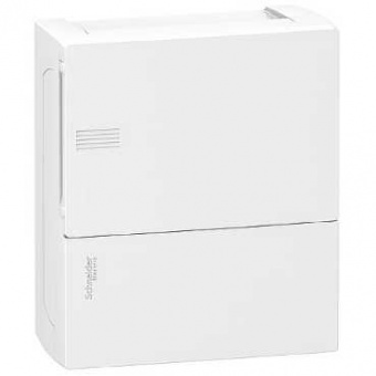 Бокс RESI9 MP (MINI PRAGMA) Schneider Electric Plast_ENCL MIP12108  1ряд/8модулей навесной белая дверь /13378/
