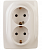 ЭРА  Эра12  Слоновая Кость  Розетка 2X2P+E Schuko, 16АХ-250В, винт,  12-2116-02