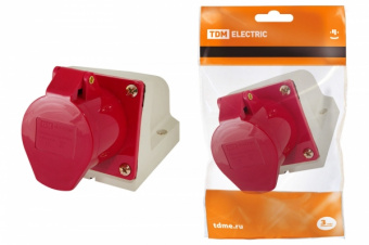 Розетка TDM 115 стационарная 3Р+РЕ+N 16А 380В IP44