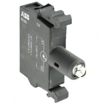 Патрон ABB MLBL-07W со встроенным светодиодом белый 230В AC /1SFA611621R1075/