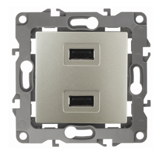 ЭРА 12-4110-04 Устройство зарядное USB, 5В-2100мА, Эра12, шампань (10/100/2500)