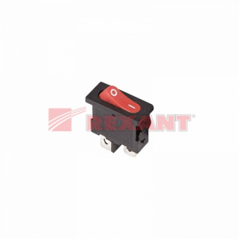 Выключатель клавишный 250V 6А (2с) ON-OFF красный  Mini  (RWB-103, SC-766, MRS-101-5)  REXANT 36-2051