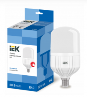 Светодиодная лампа  IEK  50Вт  230В  6500К  E40