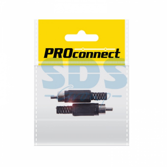 Разъём аудио, RCA пайка, черный, (2шт.) (пакет)  PROconnect 14-0404-8