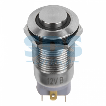 Кнопка  антивандальная Ø12 12В Фикс (2с) ON-OFF красная (A-12-C2) REXANT 36-3220