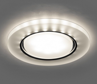 Светильник точечный Feron CD5020 20LED*2835 SMD 4000K, 15W GX53, без лампы, белый матовый круг