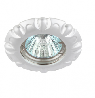 Светильник точечный ЭРА KL66 PS литой MR16, 12V/220V, 50W перламутровое серебро (100/2100)