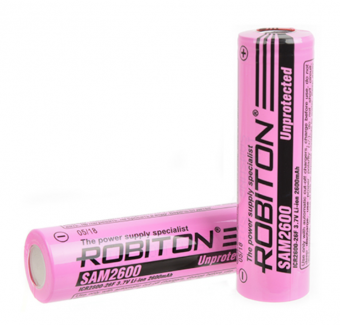 Элемент питания ROBITON SAM2600 (Samsung ICR2600mAh) без защиты PK1