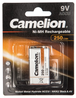 Аккумулятор Camelion 9V-250mAh Ni-Mh BL-1 (NH-9V250BP1) (кратно 1)