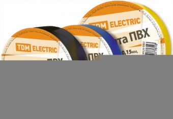 Изолента ПВХ синяя 15мм 20м TDM