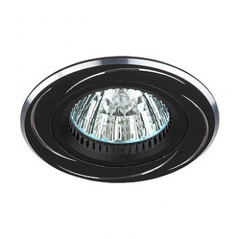 Светильник точечный ЭРА KL34 AL/ВК алюминиевый MR16,12V, 50W чёрный/серебро