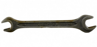 Ключ рожковый, 10 х 12 мм, CrV, фосфатированный, ГОСТ 2839 СИБРТЕХ  14323