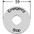 Шильдик круглый желтый ABB *EMERGENCY STOP* /1SFA616915R1005/