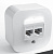 Legrand  Quteo  Белый Розетка RJ11+RJ45 кат. 5 UTP открытая установка 782221