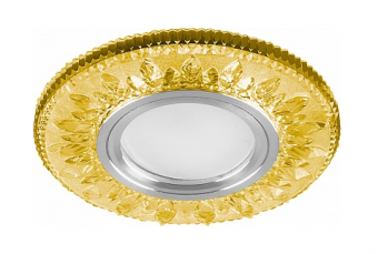 Светильник точечный Feron CD903 потолочный MR16 G5.3 желтый с белой LED подсветкой