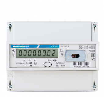 Счетчик  Энергомера  CE 300 R31 146-J 5(100)А 3-фазный DIN ЖКИ 1 тарифный