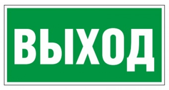 Белый свет Знак безопасности BL-3015.E22 "Выход"