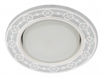 Светильник точечный ЭРА DK LD28 WH/WH GX53, белый/белый 