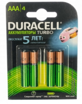 Аккумулятор Duracell HR03-4BL 850mAh предзаряженные (кратно 4)