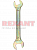 Ключ рожковый REXANT 14х17 мм, желтый цинк 12-5829-2