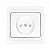 UNIVersal  Валери  Белый Розетка 1-местная без заземляющих контактов с защитными шторками 16А 220В СП В0022x В0022x