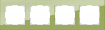 Werkel  Favorit Фисташковый Рамка 4-местная стекло WL01-Frame-04 a036590