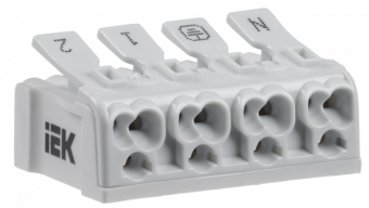 IEK КСП4-2L+N+PE Клемма пружинная соединительная UKZ-B06-4P-F0-E0-10