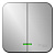 Schneider Electric  BLANCA  Алюмин.  Выключатель 2-клавишный (cхема.5) с подсветкой, 10А, 250B, открытая установка BLNVA105103