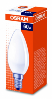 Стандартная лампа накаливания  OSRAM  B35  60Вт  230В  E14