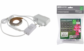 Лента  IP20  12V   4,8Вт/м  6000К  SMD2835-60 LED/м-12 В-4,8 Вт/м-IP20-6000 К (1 м), 6 Вт  TDM