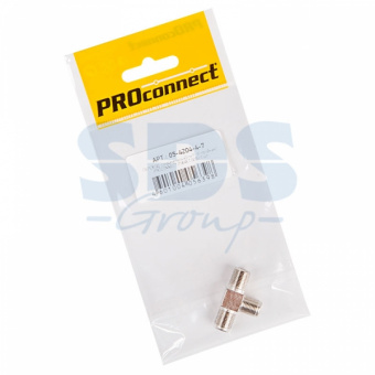 Переходник антенный, (3-гнезда F), тройник, (1шт.) (пакет)  PROconnect 05-4204-4-7