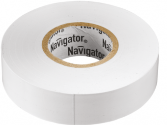 Изолента ПВХ белая 15мм 20м Navigator  NIT-B15-20/WН 71 102
