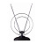 Антенна комнатная телескопическая на подставке с кольцом VHF, UHF,  47-860 MHz RX-108 REXANT 34-0108