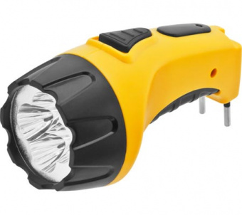 Фонарь светодиодный Navigator NPT-CP03-ACCU 94 951 прожектор 4LED, аккумулятор 4V0.5Ah, прямая зарядка 220V, желтый пластик