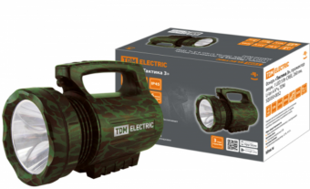 Фонарь светодиодный TDM "Тактика 3", 1 LED 5Вт CREE, аккумулятор Li-Ion 4 А*ч + ЗУ, 260 лм
