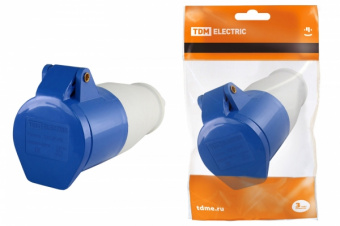 Розетка TDM 223 переносная 2Р+PЕ 32А 220В IP44
