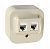 Legrand  Quteo  Слоновая Кость Розетка RJ11+RJ45 кат 5 UTP открытая установка 782251
