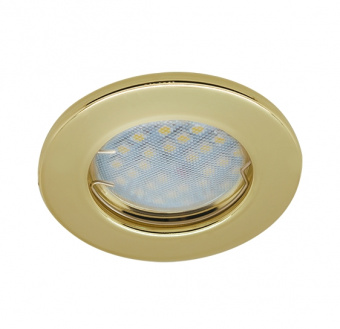 Точечный светильник Ecola Light MR16 DL90 GU5.3 Светильник встр. плоский Золото 30x80 - 2pack /FG1621EFY/