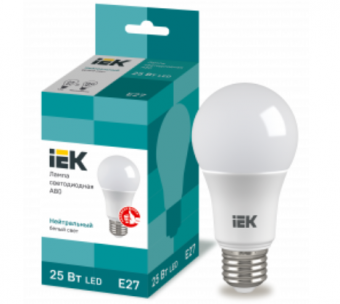 Светодиодная лампа  IEK  A80  25Вт  230В  4000К  E27