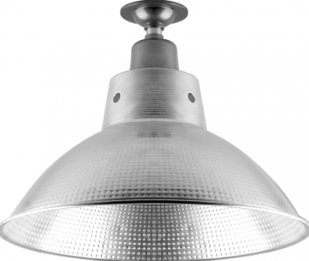 Прожектор Feron HL38 (16") купольный 60W E27 230V, металлик (без патрона - отдельно)