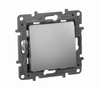 Legrand  Etika  Алюминий Кнопка автомат механизм 6АХ 672414
