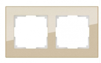 Werkel  Favorit Шампань Рамка 2-местная стекло Werkel WL01-Frame-02 / a040871