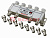ДЕЛИТЕЛЬ  ТВ x 8 + 9шт. F   "BOX"  5-1000 МГц  "Silver"   REXANT 05-6105