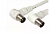 Шнур TV Plug - TV Plug  1.5М  Угловой  REXANT Белый  
