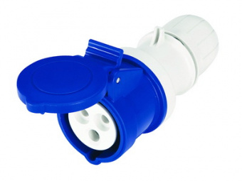 Розетка кабельная IP44 16A 2P+E 230В DKC