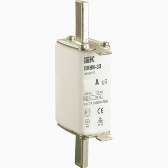 Плавкая вставка предохр. габ.  0  125А IEK ППНИ-33