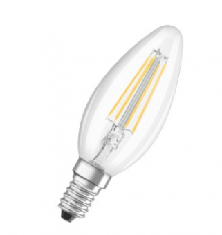 Светодиодная лампа OSRAM C37 6Вт 230В 2700К E14 филамент.
