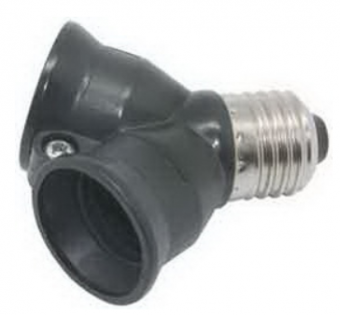 Переходник с цоколя E27 на 2хE27 Черный Ecola base  /A7T27BEAY/