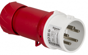 Вилка кабельная, винт 16А 3P+N+E IP44 380В Schneider M9/PACK PKE16M435 